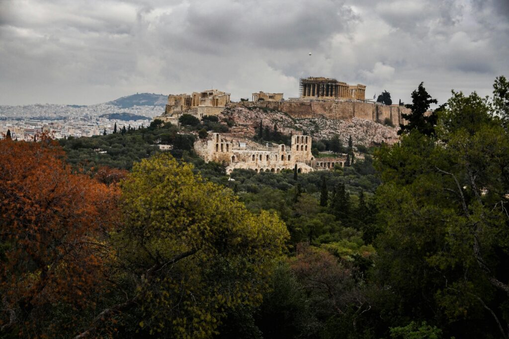 View of the Acropolis in Athens, a key highlight in this Athens travel guide.