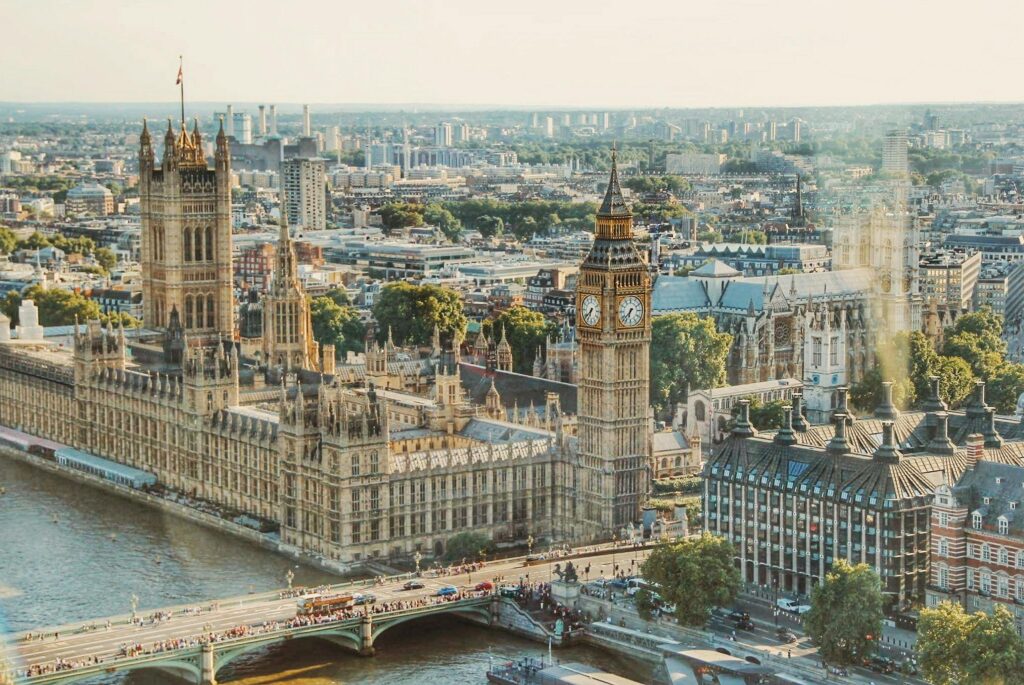 View of Big Ben and the Houses of Parliament, featured in this London travel guide