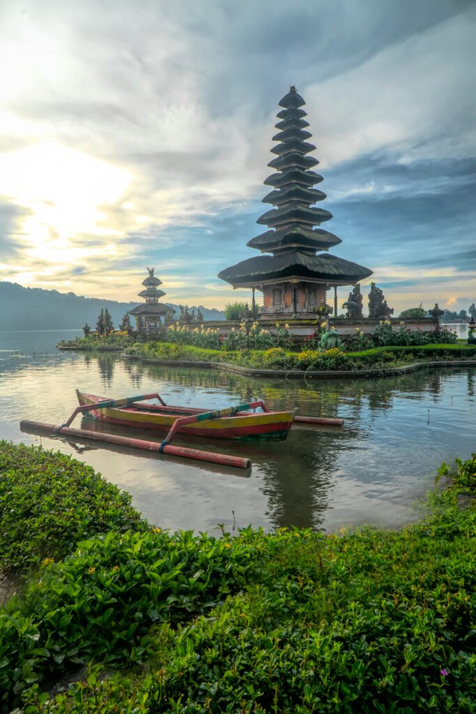 Beautiful Ulun Danu Beratan Temple in Bali, featured in this Bali travel guide.