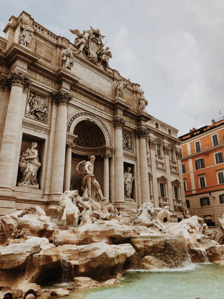 Trevi Fountain in Rome, a must-visit landmark featured in this Rome travel guide.